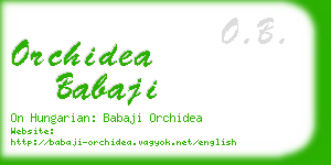 orchidea babaji business card